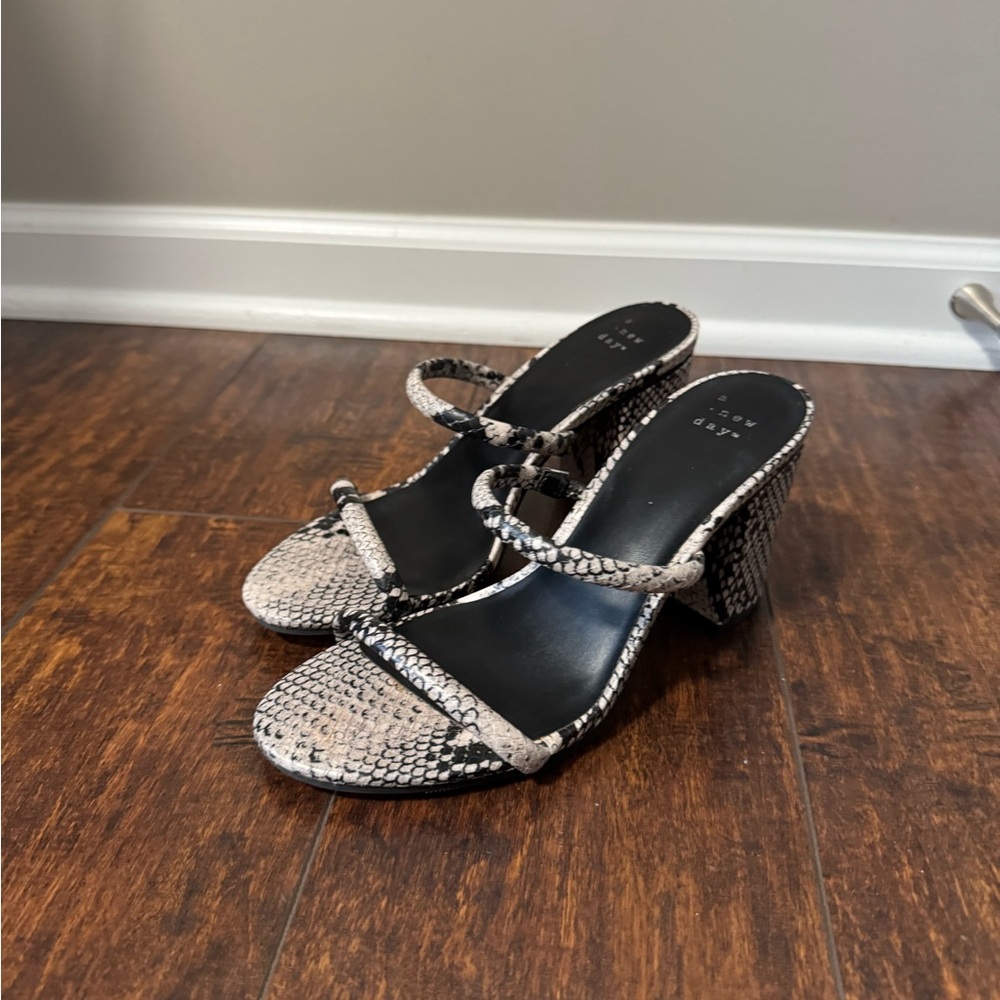 a new day Snakeskin Heeled Sandals